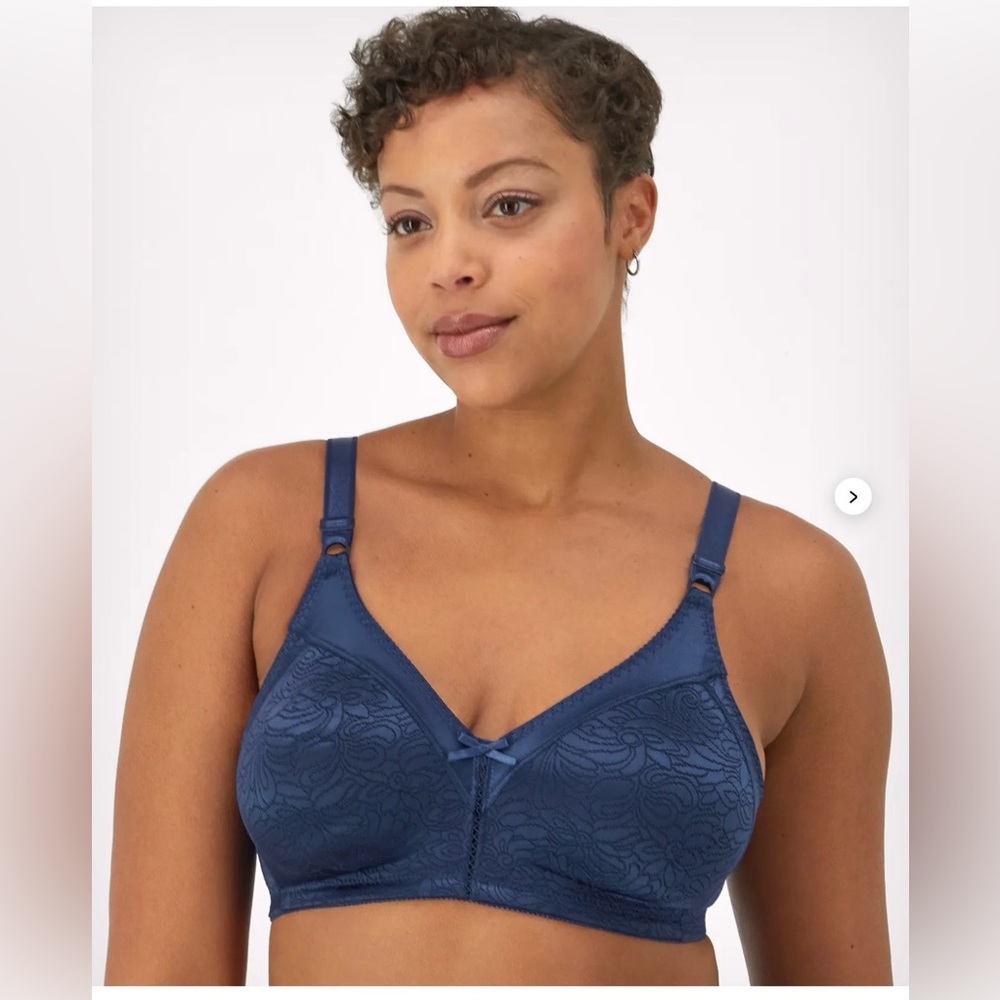 Bali Double Support Lace Wireless Bra Royal Blue 34DD NYOT